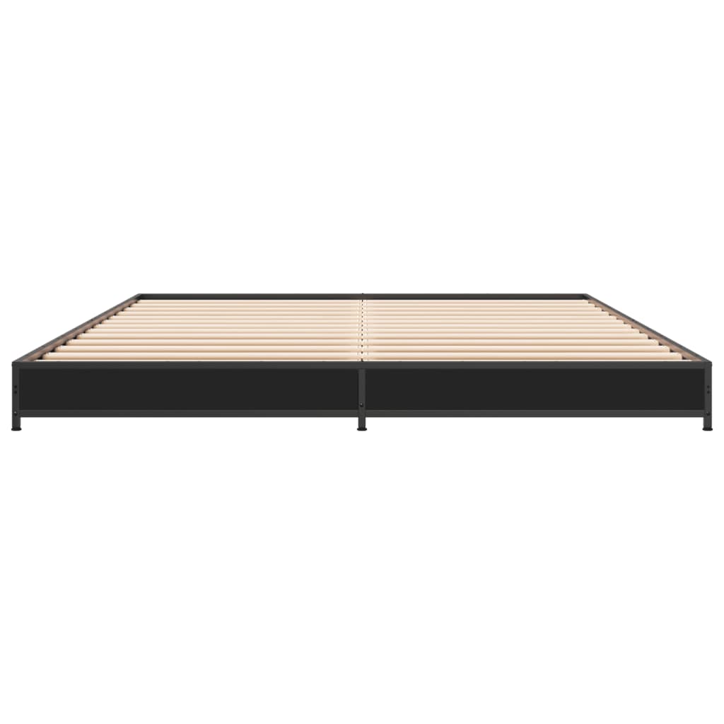 Bed Frame without Mattress Black 135x190 cm Double